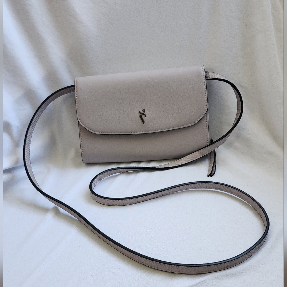 Elegant Gray/ Lavender Crossbody Bag